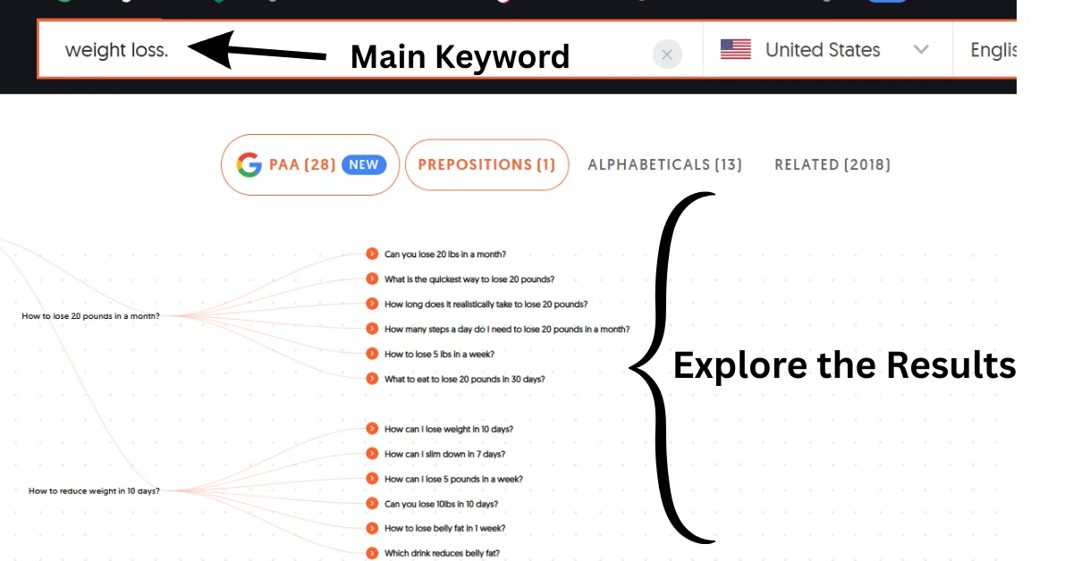 Explore the Results With AnswerThePublic Website