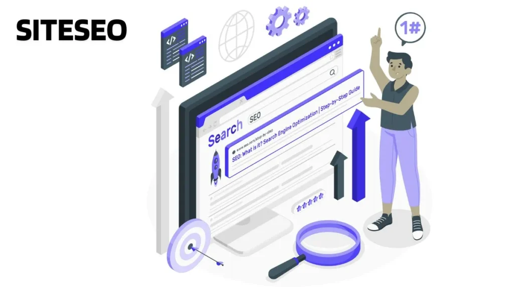 SiteSEO plugin interface on WordPress showing SEO tools and analytics.