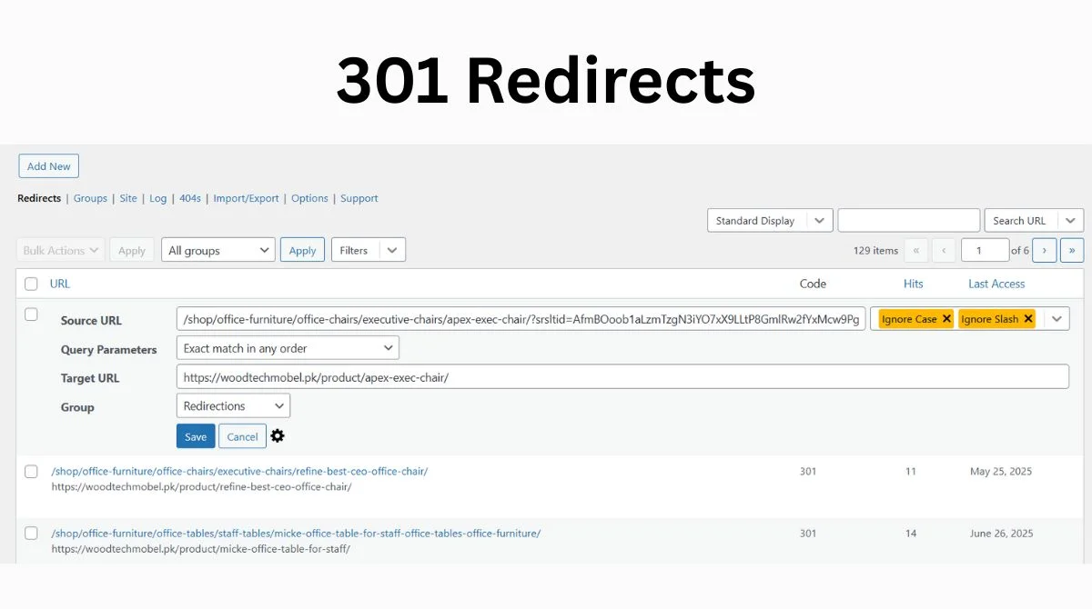 301 Redirects