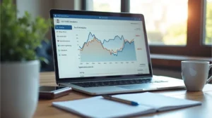 SEO content writing dashboard showing website traffic growth