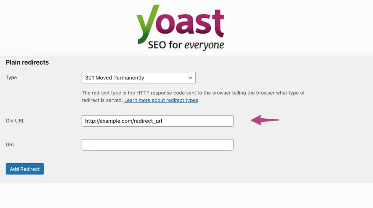 Yoast seo page redirect